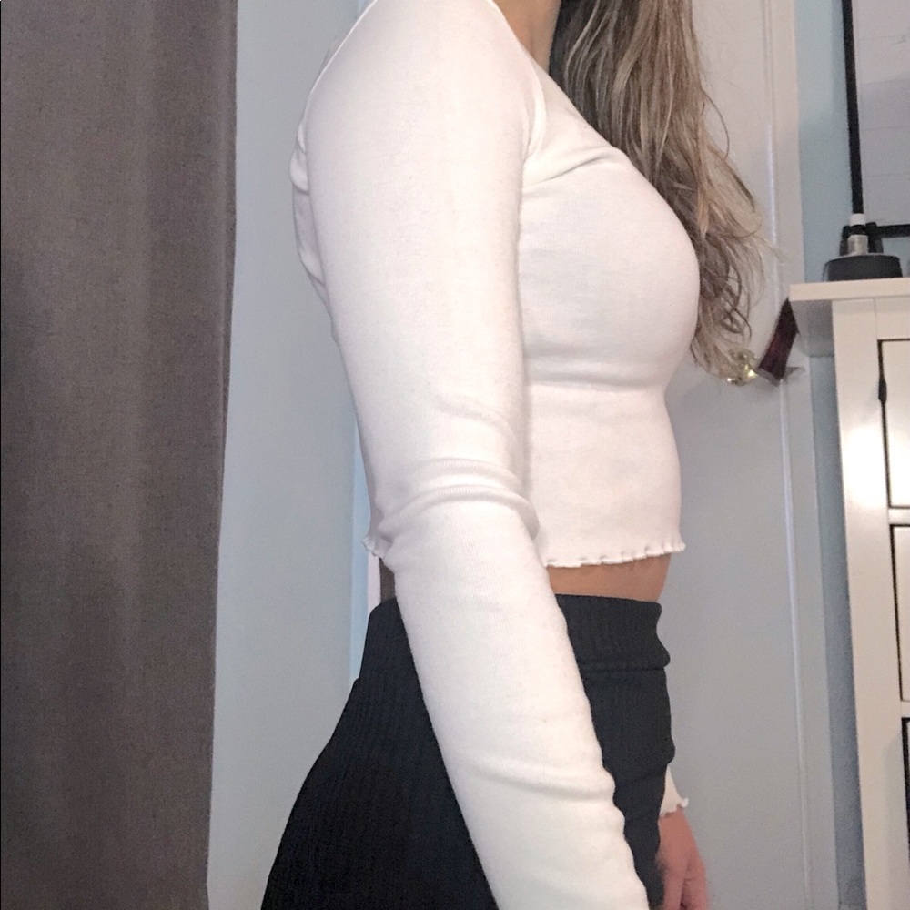 White crop top